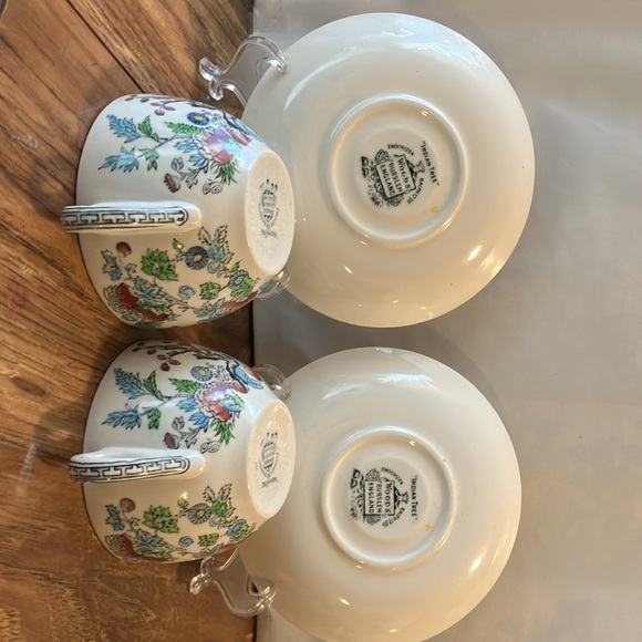 Vintage “Indian tree Woods of Burslem , England  set of 2 lovely cup n saucers - Picture 5 of 9